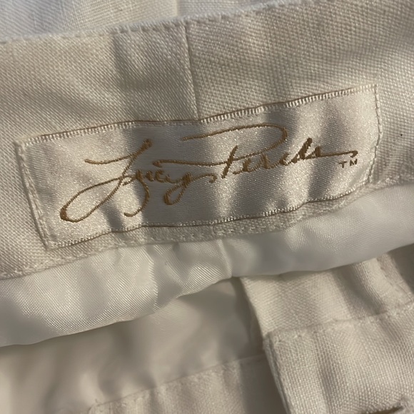 Vintage Lucy Pereda White 100% Linen Pants - Picture 6 of 6